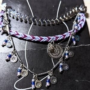 A Tanya creations set of three ankle bracelets. NWT.